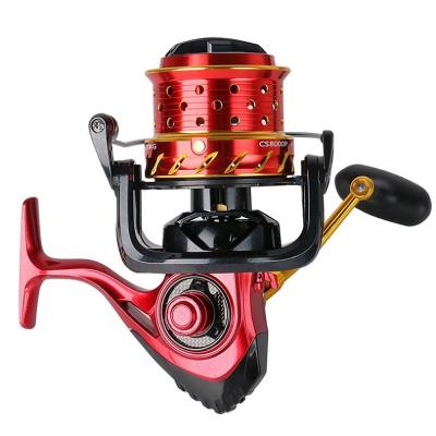 China Saltwater Bait Casting Fishing Reels Haroi Popular Red Gold 15kg Trolls Metal Cut Reel Deukio Spring Sea Surf Spinning Fishing Reels for sale