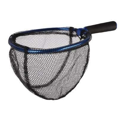 China Monofilament Newbility Three Dry Folded Hand Aluminum Alloy Nylon Landing Fishing Net for sale