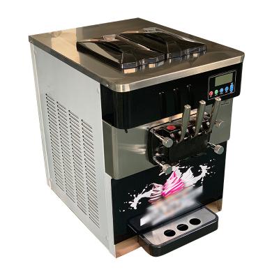 China Factory High Productivity Commercial Frozen Food Table Top Wholesale LCD Panel Snack Selling Economical Ice Cream Making Soft Serve Ice Cream Machine for sale