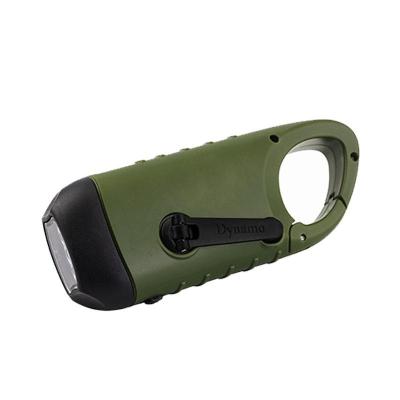 China Portable Rechargeable Portable Outdoor Camping Hiking Mini Torch Hand Crank Solar LED Flashlight for sale