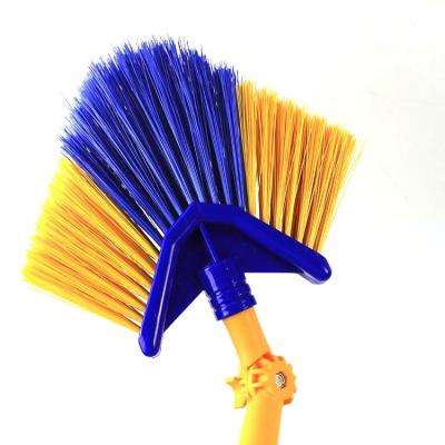 China Easy Colorful Telescopic Field Corner Window Telescopic Ceiling Fan Cleaning Plastic Brooms for sale