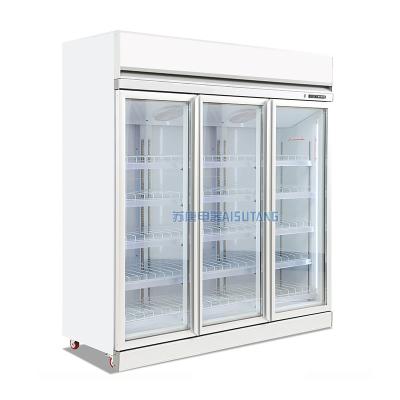 China Upright Single-temperature Glass Bar Beer Fridge Showcase Slim Door Fridgr Refrigerator Equipments for sale