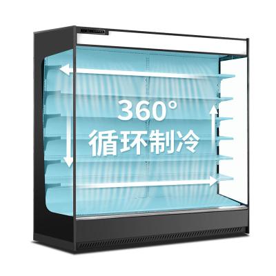 China Multi-layer Multidecks Vegetable Deli Milk Single-temperature Supermarket Beer Display for sale