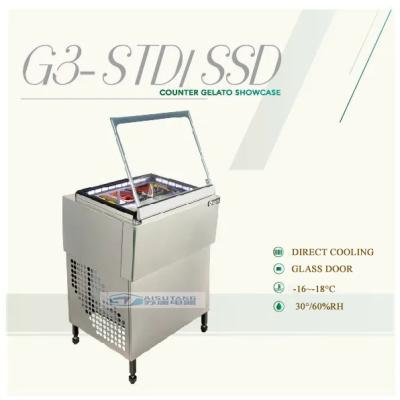 China Single-temperature Easybest Gelatos Display chilkler ice counter fridge and freezer equipments for sale