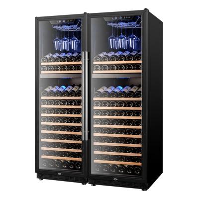 China Double-temperature double-door constant temperature large-capacity household cellar wine display cabinet tall refrigerator for sale