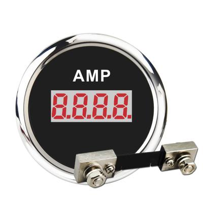 China Digital Black Face Level Red LED Marine And Automotive Gauge 52mm Amp Gauge for sale