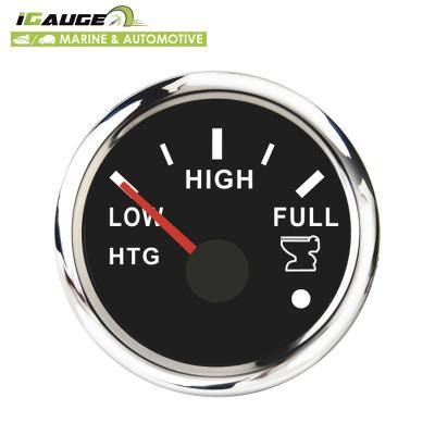 China Waterproof Level Gauge 52mm 240~33omh NMEA White Face Black LED Storage Temperature Gauge For Marine for sale