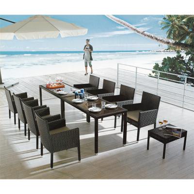 China Modern High Quality Modern Rattan Outdoor Furniture Garden Outdoor Dining Table and Chairs for sale