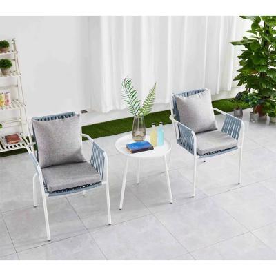 China Modern Popular Design Small Outdoor Patio Furniture Deck Space Saving Table And Chair Set for sale