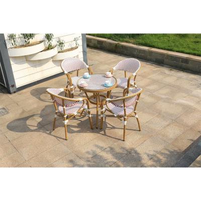 China Light Hotel Imitated Rattan Patio Chair Set Outdoor Furniture Small Coffee Table And Chair for sale