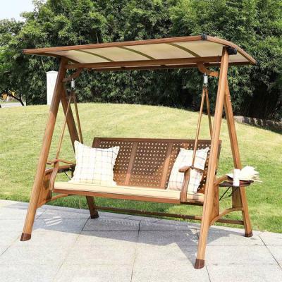 China Modern Wholesale villa outdoor patio furniture swings hotel outdoor 3 seater garden swing for sale