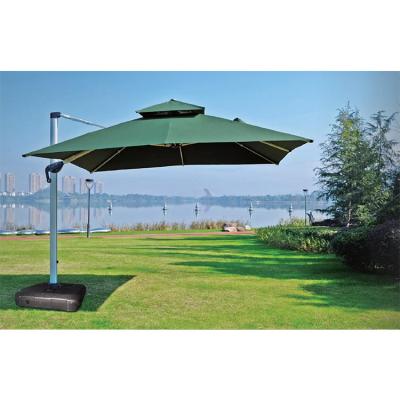 China Modern Side Modern Outdoor Commercial Balcony Garden Umbrella Giant Aluminum Pole Parasol for sale