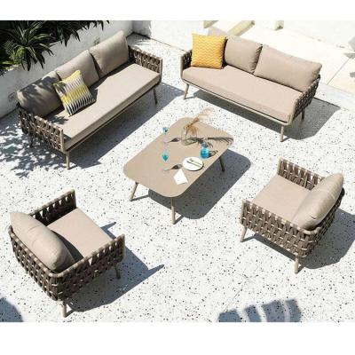 China Factory Price Weather Furniture Outdoor Garden Sofa Outdoor Furniture Hotel Aluminum Garden Sofa Set for sale