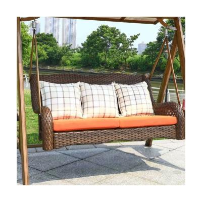 China Modern Stable Rain Proof Non Slip Sunshade Adult Three Seats Aluminum Alloy Material Swing Chair For Patio for sale