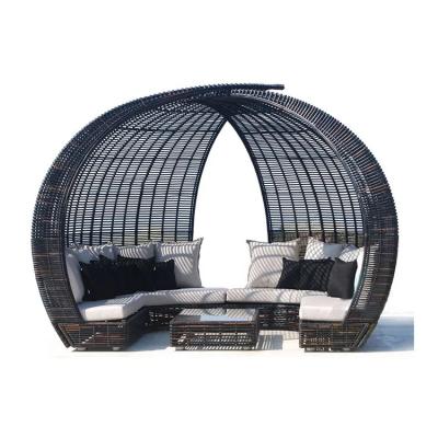 China Outdoor PE Rattan Garden Furniture Rattan Leisure Pavilion Gazebos Set From China for sale