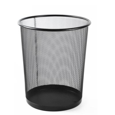 China Garbage Bin Storage S M L Size Metal Mesh Wastebasket Home Office Round Shape Waste Bin Customized Stationery OEM ODM for sale