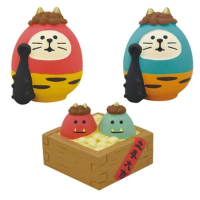 China Gifts and Home Decor Custom Make Holiday Cat Cute Monster Kittens Japanese Style Resin Gifts Opens Small Animal Home Decor Office Decor for sale