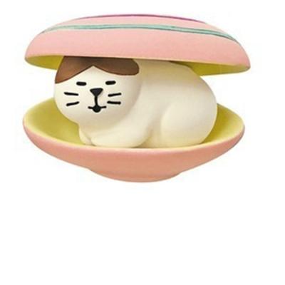 China Super Cute Home Decor Sea Shell Cats Small Resin Desktop Animal Figure Toy Gifts Crafts Toy Creative Custom Make Small for sale