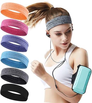 China DS047 Fashion Sports Headbands Terry Cloth Moisture Wicking Athletic Basketball Hair Bands Women Hair Non Slip Workout Headbands for sale