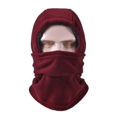 China Outdoor Fleece Windproof Hood Polar Fleece Balaclava Full Ski Face Cover Unisex Riding Balaclava Winter DS65 COMMON Face Hat for sale