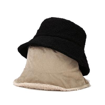 China CL415 Color CL415 Autumn Lady's Soft Winter Fedora Bucket Hat Double Sided Jazz Streetwear Panama Pure COMMON Warm Fisherman Hats for sale