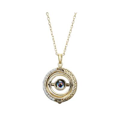 China Astronomical Casual/Sporting Ring Pendant Necklace Cosmic Sphere Ball Couple Lover Jewelry Gifts Necklaces Q1250 for sale