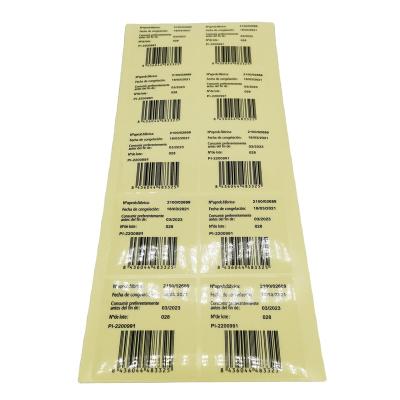 China Custom Barcode Paper Good Viscosity Sticker High Temperature Washable Label For Clothing for sale