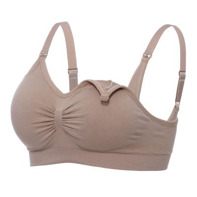 China Factory Wholesale Plus Size Women Comfortable Seamless Nursing Maternity Bra for sale