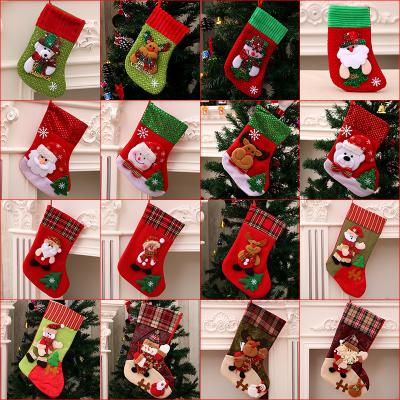 China Wholesale Snowman Santa Socks Candy Gift Christmast Ornament BH Party Props Kids Christmas Tree Decoration Snowman Bags Christmas Stockings for sale