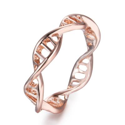 China Women's DNA Model Chemistry Science Molecule Rings Neurotransmitter Infinity Model Jewelry Lead Free Nickel Free for sale