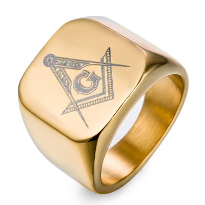 China Nickel Free Lead Free Freemasonry Stainless Steel Masonic Ring For Mens Fashion Men's Rings Jewelry for sale