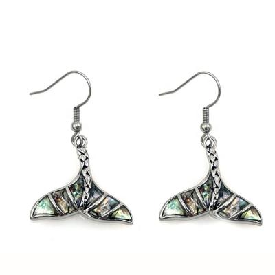 China 2022 New Lead Free Nickel Free Dolphin Fish Tail Earrings Stainless Steel Jewelry for sale