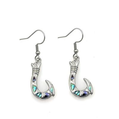 China Lead Free Nickel Free Abalone Hook Earrings For Ladies And Girls Stainless Steel for sale