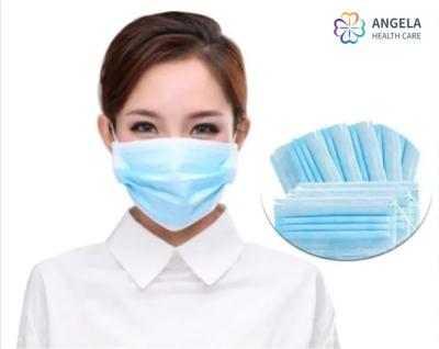 China Wholesale Stock Melt Blown Fabric Disposable Consumables 3ply Face Mask for sale