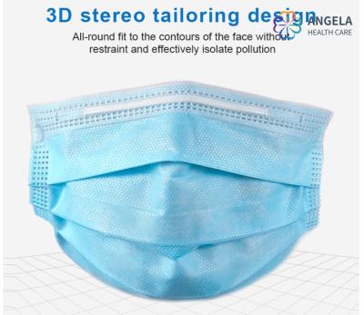 China Wholesale Stock Lot 3 Ply Ffp2 Non Woven Disposable Medical Surgical Face Mask / Facial Protective Masks / Facemask FDA for sale