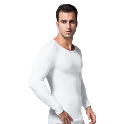 China MeiSu Body Trainer Corsets Tight Long-Sleeves Breathable Thermal Underwear T067WH HEATMAX Seamless Compression Super Heat Underwear For Man for sale