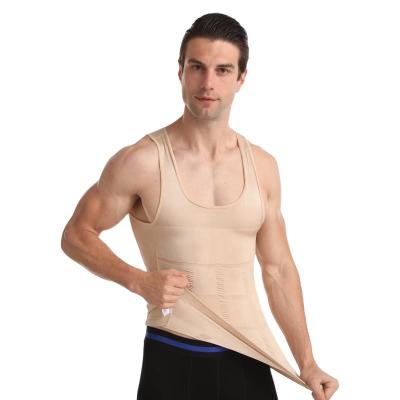 China Meisu T006 QUICK DRY Men's Shaper Slimming Shirt Belly Waist Vest Lose Weight Shirt Elastic Sculpting Tank Tops Compression Vests for sale