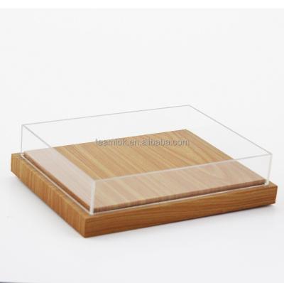 China High quality hotel restaurant home customization wooden tray with acrylic cover for hotel home restaurant for sale