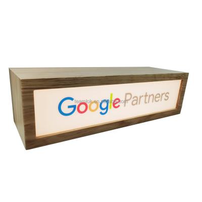 China Google Display Indoor Wooden Led Light Box|Advertising Wooden Display Light Box for sale