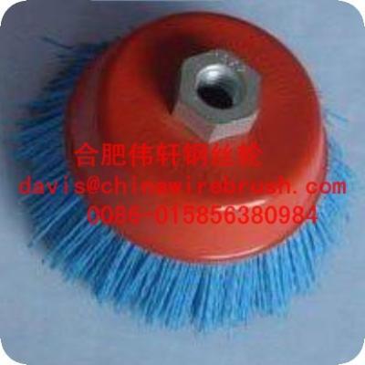 China Abrasive Nylon Wire Cup Brush for sale