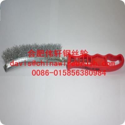 China Stainless Steel Knife Brushes with Plastic Handle for sale