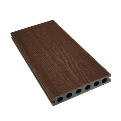 China Modern Exterior Wood Deck Panels Plastic Composite Wood Texture Skin-friendly Flooring WPC Composite Decking for sale