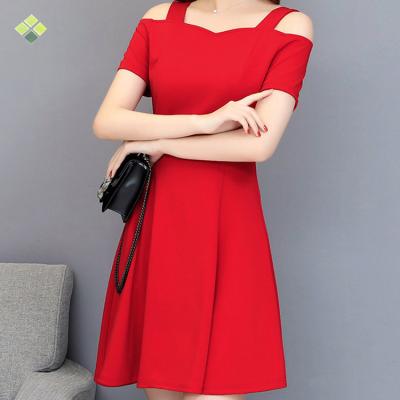 China DR001 Anti-wrinkle women's fashion casual dress ladies slimming temperament a line women's street fashion summer dress for sale