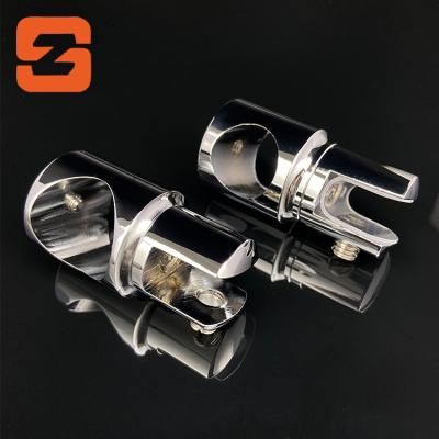 China Tube to Tube Best Selling Brass Zinc Alloy Round Glass Tube Fitting Shower Room Connector for sale