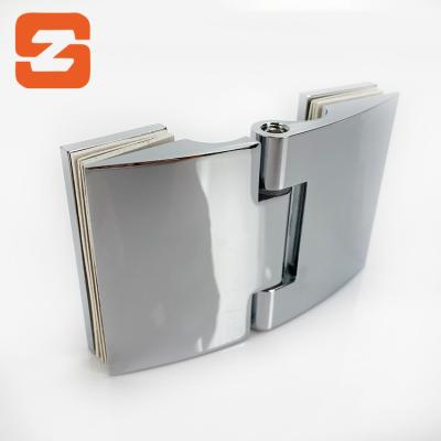 China Modern Framed Glass Mirror Bathroom Door Hinges Shower Pivot Stainless Glass Hinge For Glass for sale