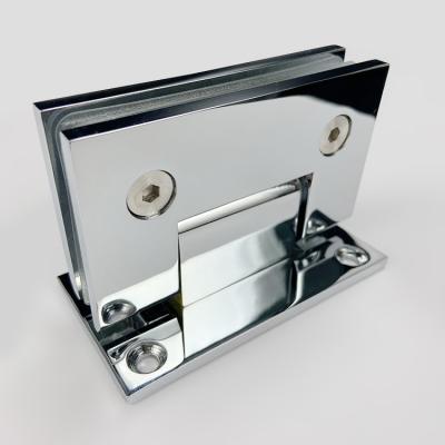 China 90 Degree Stainless Steel Shower Door Glass Hinge Modern Black Pivot Screen Enclosure for sale