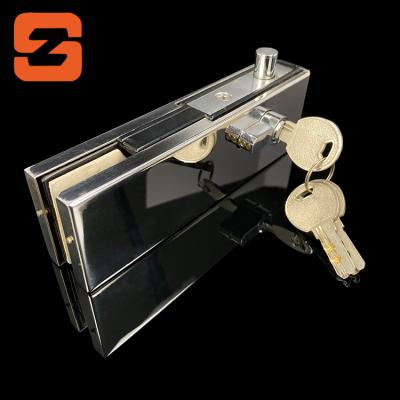 China Modern Frameless Glass Door Patch Fit Bottom Lock for sale