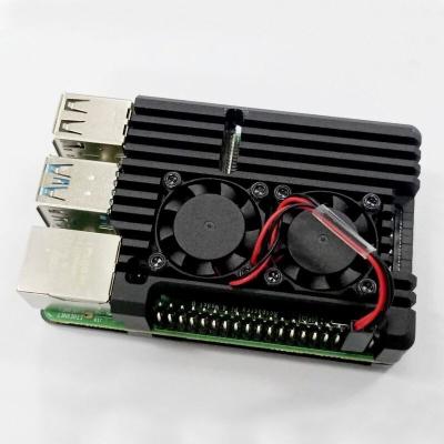 China 2019 New ELECTRONIC DEVICES Fly Pi Metal Case With Fan For Raspberry Pi 4 B Model for sale