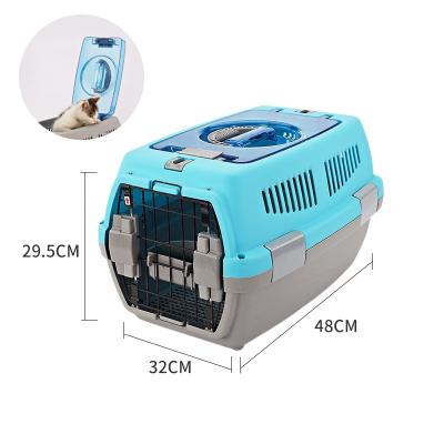 China Breathable Single Bag Take Out Portable Pet Dog Rabbit Capsule Space Cage Aviation Flight Animal Box Portable Shipping Carrier for sale