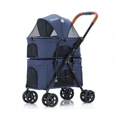 China Breathable Top Sale Guaranteed Quality Product Popular Travel Pet Stroller 4 Wheels Travel Bag Stroller Pet Stroller for sale